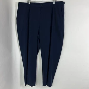 Maggie Barnes Pants Women's Plus Size 6 Average Navy Blue Straight Leg Stretch - Picture 1 of 8