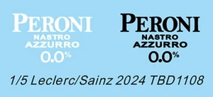 1/5 fehlende Decals für Leclerc Sainz 2024 Helm. Aufkleber TBD1108 - Bild 1 von 1