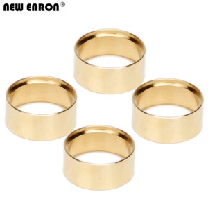 Brass 1.0" Counterweight Wheel Rim Tire for 1/18 1/24 Axial SCX24 Traxxas TRX4M - Picture 1 of 11