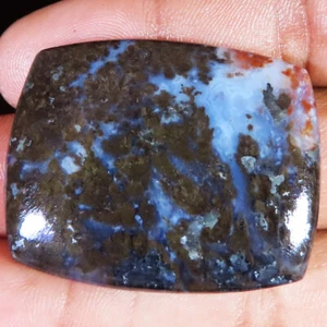 natural PSILOMELANE PYRITE cushion shape loose gemstone 74.70 Cts. (32x41x5 mm) - Picture 1 of 6