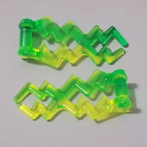 Lego Castle / Star Wars - x2 Trans Neongrün elektrische Wellen - Zauberer Neu - Bild 1 von 2