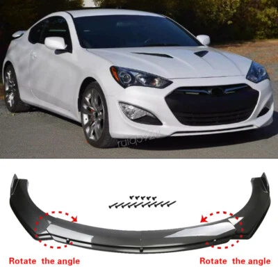 For Ford Mustang 2009-2017 Carbon Fiber Style Front Bumper Lip Splitter Spoiler - Image 1 of 4