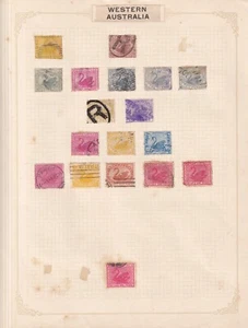 One pages of used Western Australia stamps - Picture 1 of 2