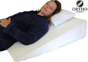 Orthologics LARGE Bed Wedge Raised Pillow Acid Reflux GERD Memory Foam Back OL9 - Picture 1 of 5