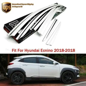 Deflector de viento ventana lateral cromado visera protector contra viento lluvia apto para Hyundai Ecnino - Imagen 1 de 10
