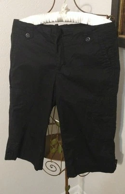 Pantalones cortos/capris negros para caminar Nomadic Traders ~ talla 8 Foto 1 de 3