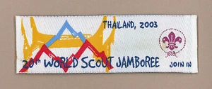 2003 World Scout Jamboree SCOUTS OF NIPPON (JAPAN) OFFICIAL SOUVENIR Strip Patch - Picture 1 of 2