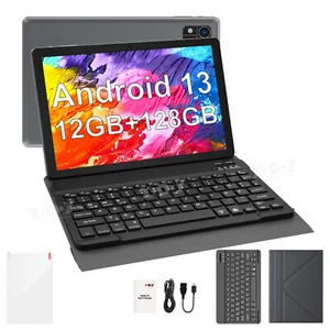 Android 13 Tablet 12GB+128GB 10.1 inch Quad-Core LCD 7000mAh 5GWiFi HD for gifts - Picture 1 of 31