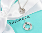 Tiffany & Co Silver Atlas Lariat Pendant Adjustable Necklace In Box Pouch Ribbon
