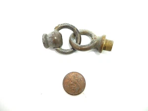 Apparecchio di illuminazione vintage in ottone fuso ad anello ad incastro con anello girevole.   LP-005 - Foto 1 di 6