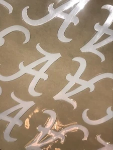 ALABAMA CRIMSON TIDE Chrome White Football Helmet Decal FULL (1) Pair 3M 20MIL - Picture 1 of 1