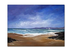 Pintura Original "Junto al Mar (#2)" 16 x 12" sobre Lienzo por Judith Rowe - Imagen 1 de 3