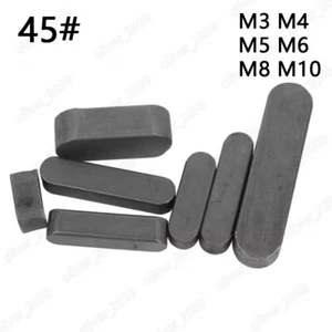 Black Steel Square and Rectangular Keys M3 M4 M5 M6 M8 M10 - Picture 1 of 5