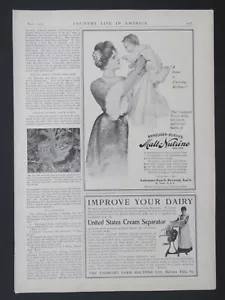 1905 Orig. 9x13 Anheuser Busch, A.B. Piano Chase, anuncios barredora Bissell's de 2 caras - Imagen 1 de 2
