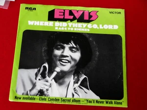ELVIS PRESLEY~ WHERE DID THEY GO LORD~ RARE PROMO~ NEAR MINT COPY~ RCA RECORDS - Imagen 1 de 4