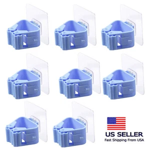 8X Mop and Broom Holder Rack Tool Organizer Hooks Hanger Wall Mount Bathroom Hot - Picture 1 of 6