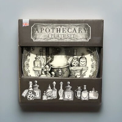 Eaton Fine Dining Halloween Boticario 8” Ensalada Postre Plato Juego de 4 ¡NUEVO! Foto 1 de 4
