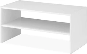 Stackable 2-Shelf Shoe Rack, White, 24 inches - Picture 1 of 2