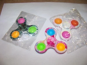 Triad Multicolored Pop Fidget Sensory Spinners Toys for Boys & Girls All Age 3pk - Picture 1 of 6