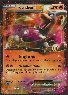 Pokemon HOUNDOOM EX 21/162 XY Break Through  Hundemon Italian It NM - Bild 1 von 2