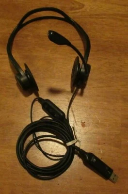 Logitech A-00011 Wired USB Headset Microphone Mute & Volume Up/Down Button Works - Image 1 of 4