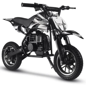 MotoTec Alien 50cc 2-Stroke Kids Gas Dirt Bike Black Ages 13+ Starter Bike ✅ - Picture 1 of 6