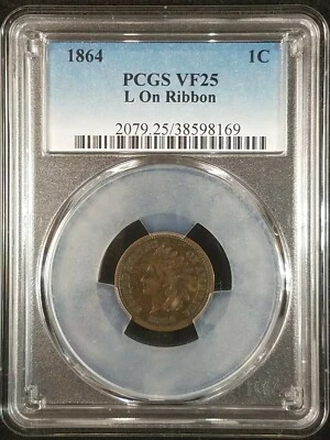 1864 L Indian Head Cent PCGS VF25 2079.25/38598169 Exquisite Coin Rare - Image 1 of 4