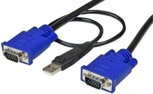 2-in-1 Ultra Thin USB KVM Cable, 3m - STARTECH - Picture 1 of 4