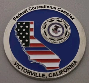 Federal Bureau of Prisons, FCC Victorville, CA 2023 Challenge Coin - Bild 1 von 2