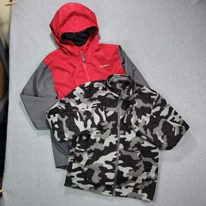 Eddie Bauer Boys' Youth 3-in-1 Jacket Gray Red Size L (14 / 16) - Picture 1 of 17