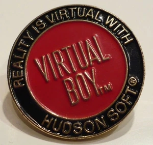 RARE Nintendo Virtual Boy Lapel Pin E3 CES Hudson Soft PROMO 1995 Launch Pin - Picture 1 of 1