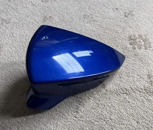GENUINE SEAT LEON MK3 IBIZA MK5 ARONA LEFT SIDE MIRROR COVER IN MYSTERYBLUE - Picture 1 of 5
