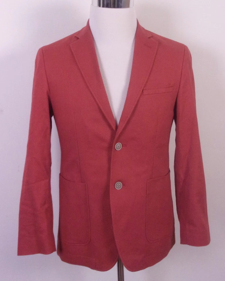 EUC Ben Sherman Muted Tone Red Blazer Sportcoat Cotton Spandex SZ 36 S - Image 1 of 4