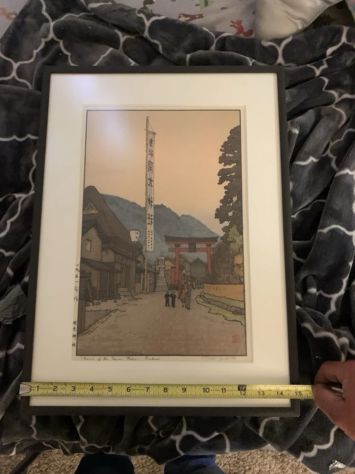 Santuario de los Fabricantes de Papel, Fukui" por Toshi Yoshida Serigrafía Japonesa De Colección Foto 1 de 3
