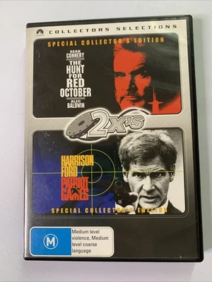 The Hunt For Red October / Patriot Games (DVD, 1990) Harrison Ford Region 4 - Image 1 of 4