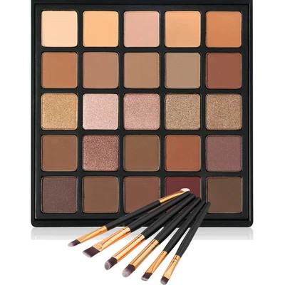 Paleta de Sombras de Ojos Nude Neutras, Sombras de Ojos Mate y Brillante Larga Duración Bl... Foto 1 de 4