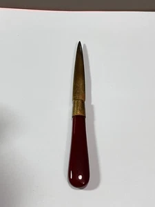 Rare Gump's Brass Letter Opener w Amber Color Handles (MiM) - Picture 1 of 5