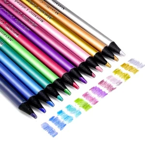Coloured Pencils 12 Pack (Metallic) - Picture 1 of 9