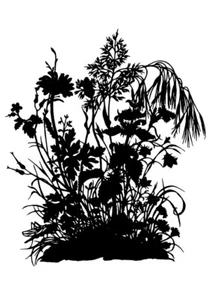 Schöne Sammler-PK Emmler WILDBLUMEN - Kunstpostkarte - Scherenschnitt - WIE NEU - Bild 1 von 1