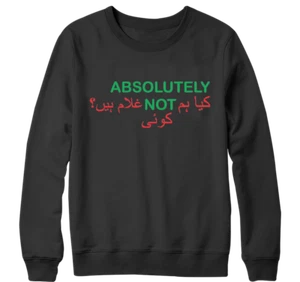 Absolutely Not Sweatshirt IMRAN KHAN EX Prime Minister Leader PTI Protest Slogan - Picture 1 of 15