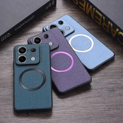 Magnet Slim Case For Xiaomi Poco M6 Pro X6 Redmi Note 13 Pro Magsafe Phone Cover - Image 1 of 4