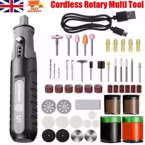 Cordless Rotary Multi Tool W/ Variable Speed & Accessory Set Dremel Compatible - Picture 1 of 15