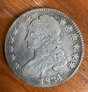 1834 Capped Bust United States Silver Half Dollar Nice AU - Picture 1 of 2