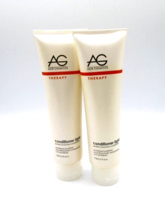 Lot/2 AG Hair Cosmetics Therapy Conditioner Light ~ 178 ml / 6 oz x 2 ~ - Image 1 of 2