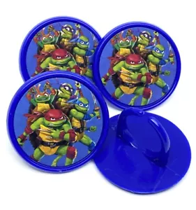 Ninja Turtles Party Favors Cupcake Toppers Rings Party Supplies - Pack of 12 - Picture 1 of 9