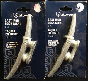 Attwood Cast Iron Dock Cleats 6 Inch Designed To Securely Handle Multiple Size - Bild 1 von 2