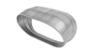 Vibrant Vertical 304 SS Oval Pie Cuts 4.0in OD Tight 45 Degree Elbow - Picture 1 of 3