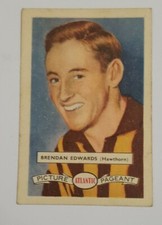 1958 ATLANTIC VFL CARD #13 BRENDAN EDWARDS HAWTHORN FOOTBALL CLUB 