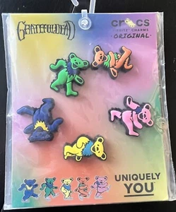 Crocs Auténtico Jibbitz GRATEFUL DEAD DANCING BEARS ZAPATOS DIJES CONJUNTO - Imagen 1 de 4