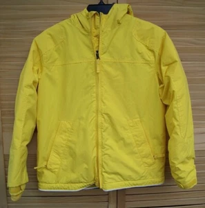 LAND' END KIDS yellow Squall Hooded Parka Coat~kids size M~10-12~Grow A Longs~ - Picture 1 of 5